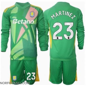Billige Fotballdrakt Aston Villa Emiliano Martinez #23 Keeper Replika Hjemmedraktsett Barn 2024-25 Langermet (med bukser)
